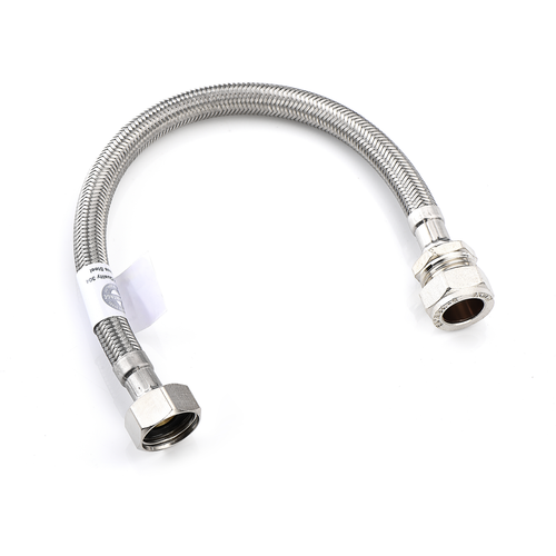 15mm x 1/2" x 30cm Flexible Tap Connector