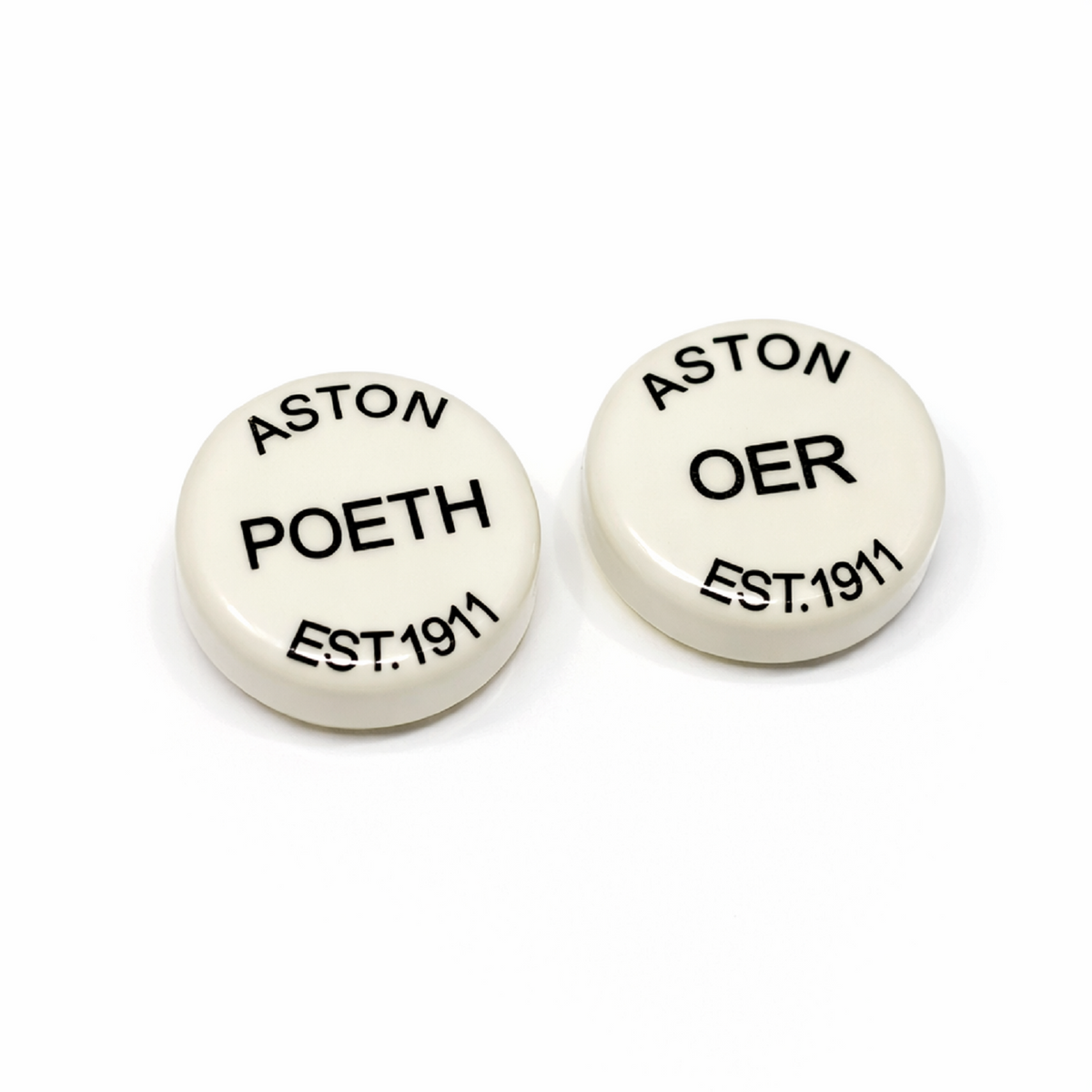 Welsh Traditional 'Poeth' & 'Oer' Tap Indices – Aston Style (Pack of 5 Pairs)