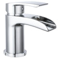 Ripple Waterfall Basin Mixer Tap – Chrome, Cloakroom Size