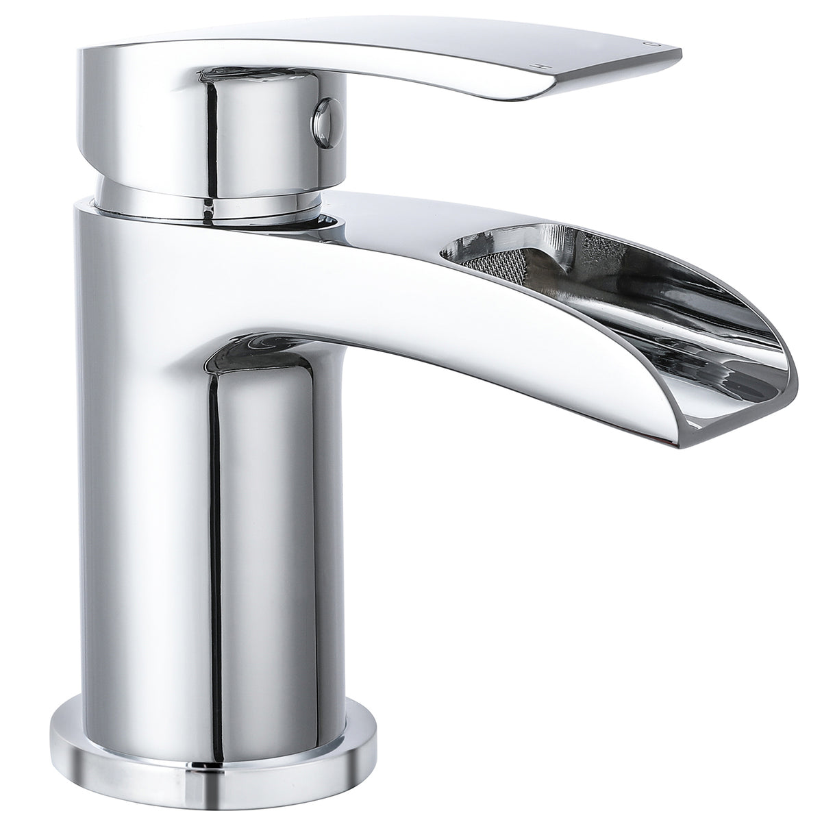 Ripple Waterfall Basin Mixer Tap – Chrome, Cloakroom Size