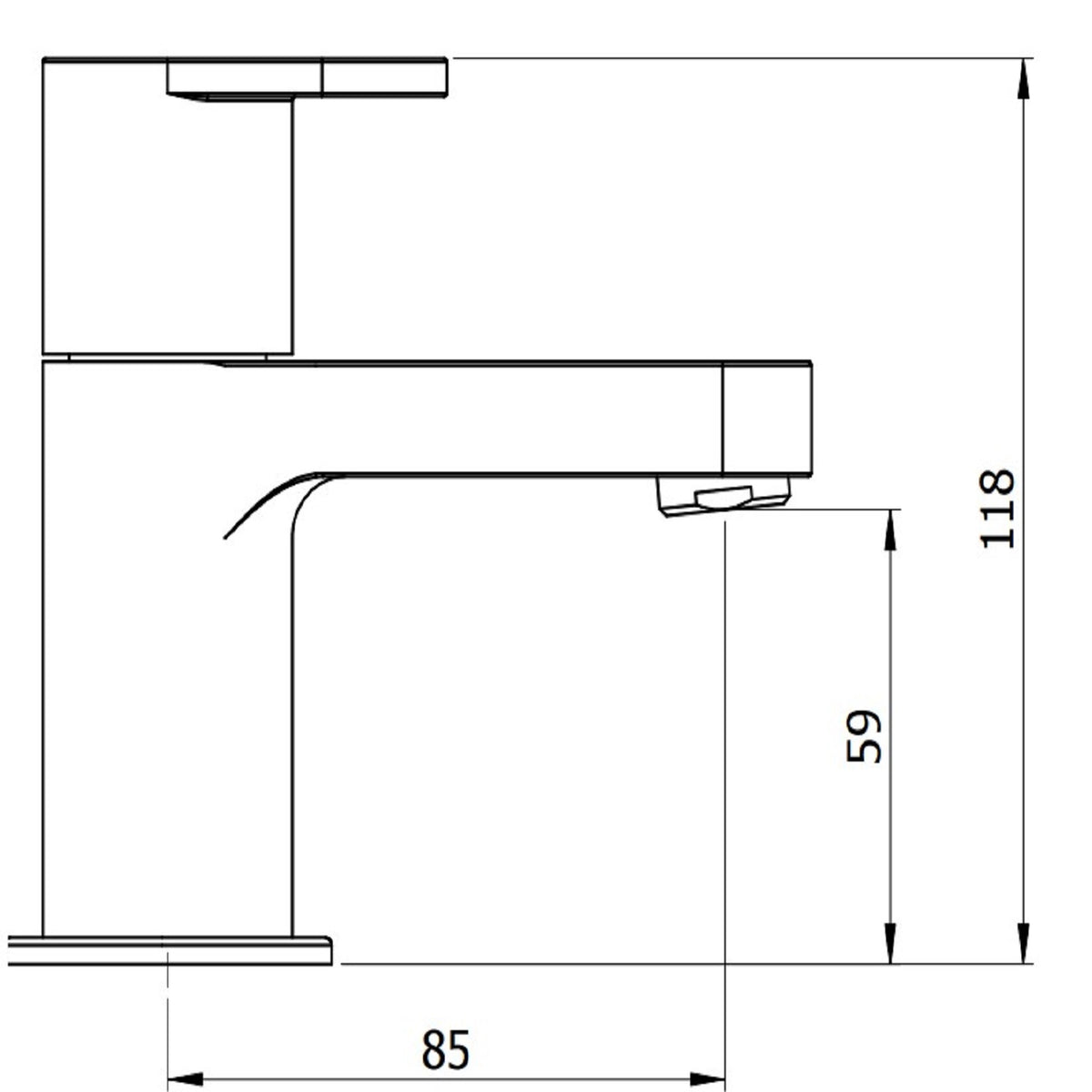 Strata Blade Bath Tap Pair – Chrome, 3/4" Pillar Taps
