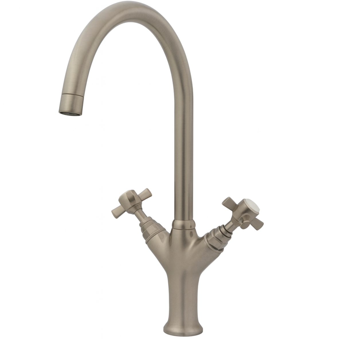 Sequel Kitchen Mixer Tap – Brushed Nickel, Cross Handles