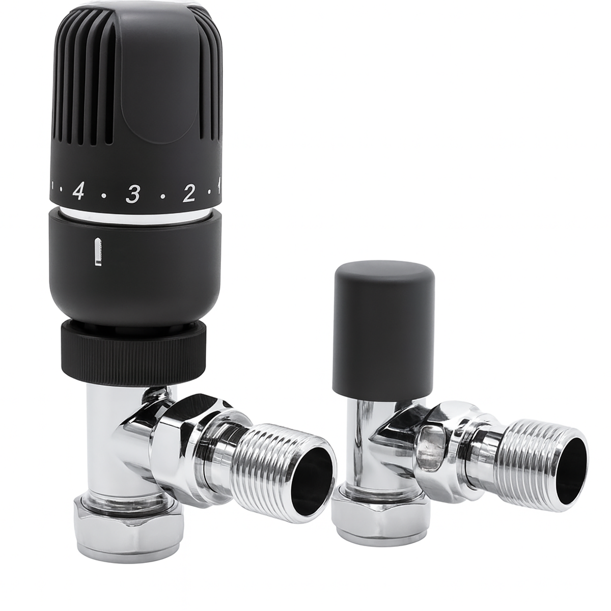 15MM Angle Westherm Classic TRV Twin Pack Anthracite – Chrome