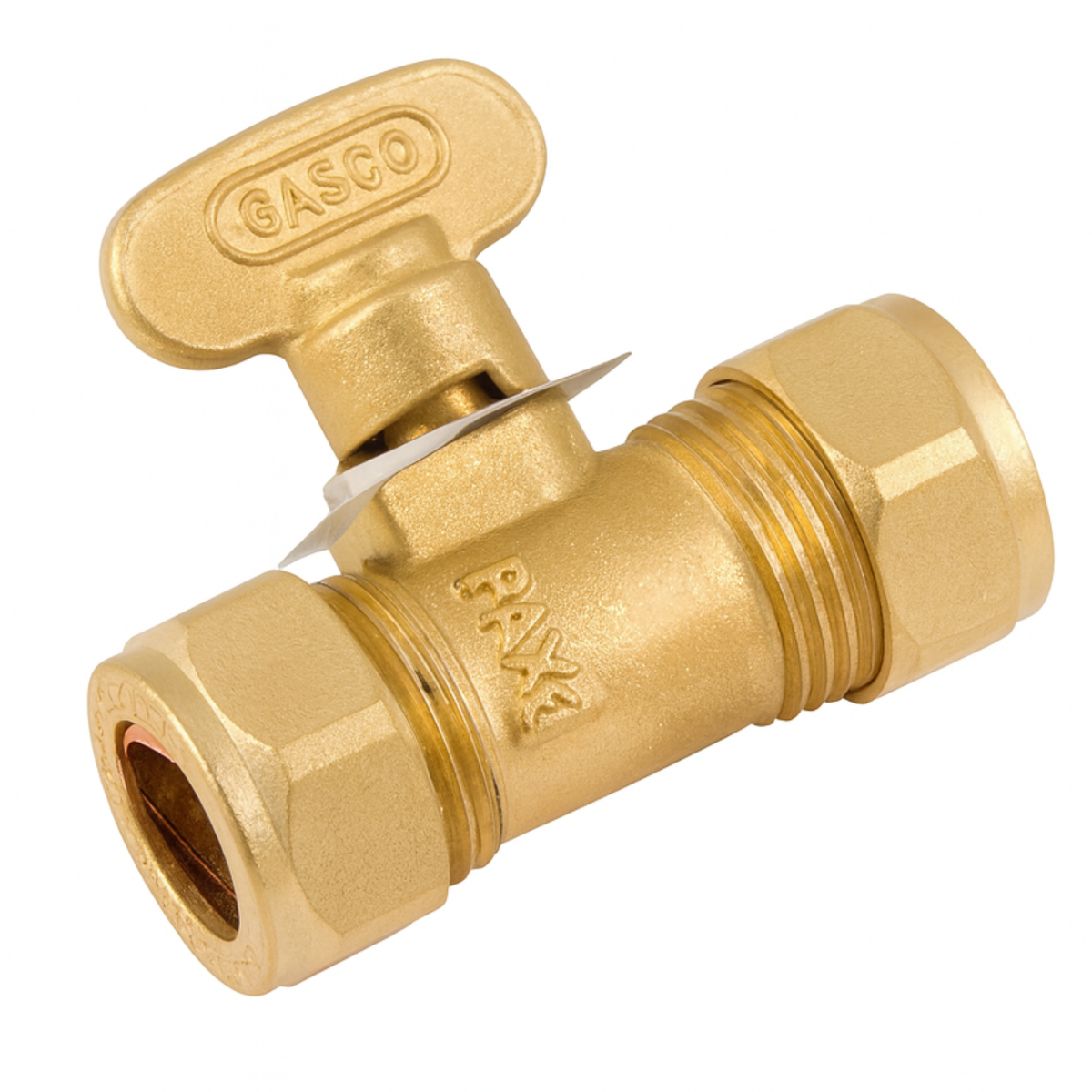 8mm Brass Gas Isolating Valve – Compression