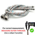 Flexi Pipe M10 x 1/2" BSP Monobloc Tap Connector – 600mm (Pair)