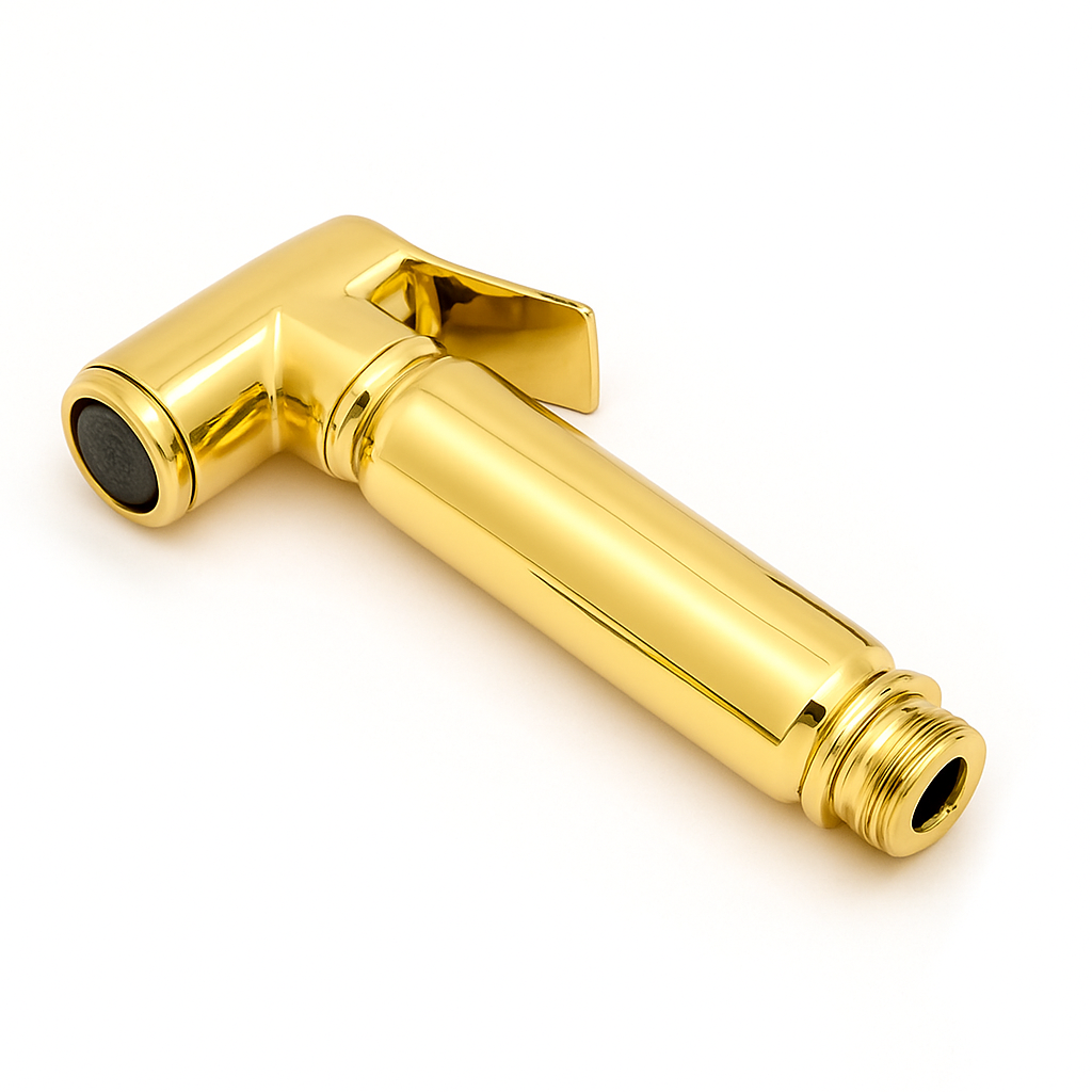 Solid Brass Bidet Spray Head – Polished Gold Finish