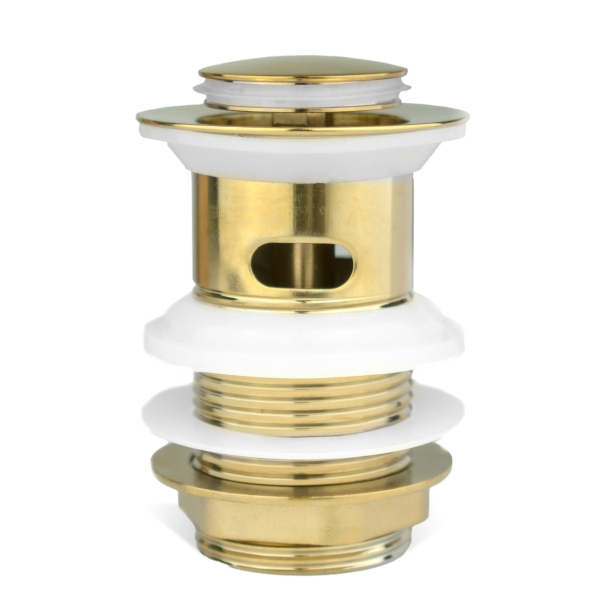 Click-Clack Basin Waste – Slotted, Brass Nut