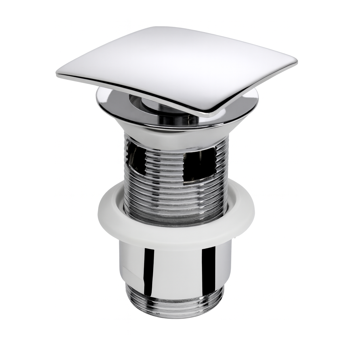 CW2 Square Basin Click Waste – Chrome, Slotted