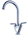 Vita Double Lever Kitchen Mixer Tap – Solid Brass, Deck Mounted