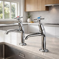 Clever Performa 2158 Cross Top Sink Tap – Cold, Chrome-Plated Brass