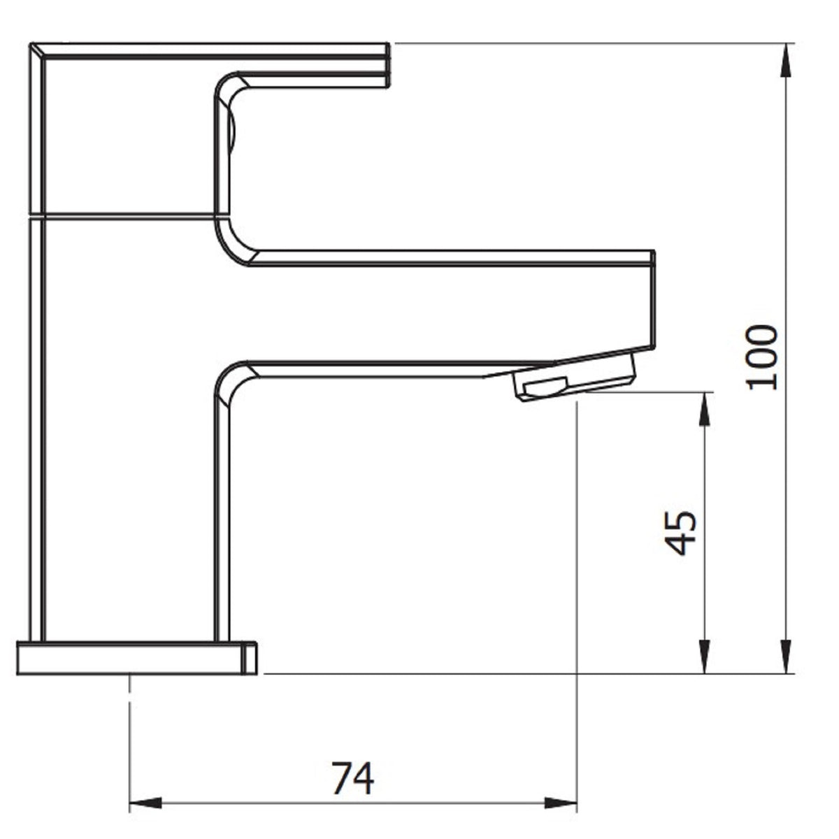 Manta Basin Tap Pair – Chrome, Square Styling