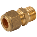 15mm x 3/8" Brass Compression Coupling – C x MI