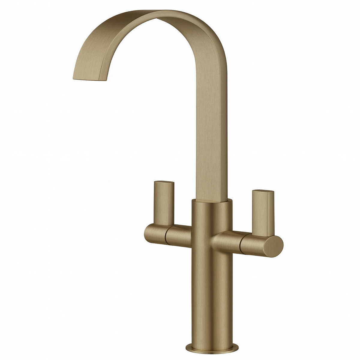 Jeroni Swept Spout Two Handle Antique Brass