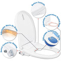Smart Bidet Toilet Seat with Heated Seat – D Shape, Button Controls
