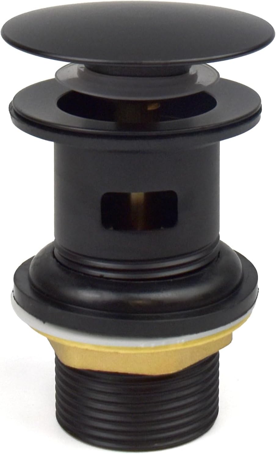 Click-Clack Mushroom Basin Waste – Domed Slotted Waste, Brass Nut