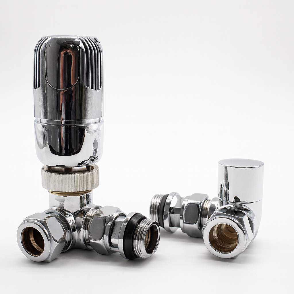 15mm Corner Westherm Classic Thermostatic Radiator Valve Twin Pack
