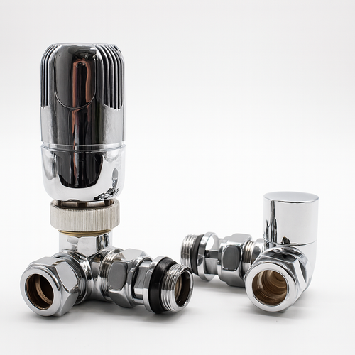 15mm Corner Westherm Classic Thermostatic Radiator Valve Twin Pack