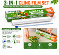 30cm x 300m Professional Cling Film with Easy Cut  (Heat Resistant, BPA Free)
