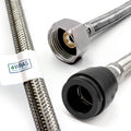 WRAS-Approved Flexi Pipe Connector – 22mm Pushfit x 3/4" BSP, 500mm