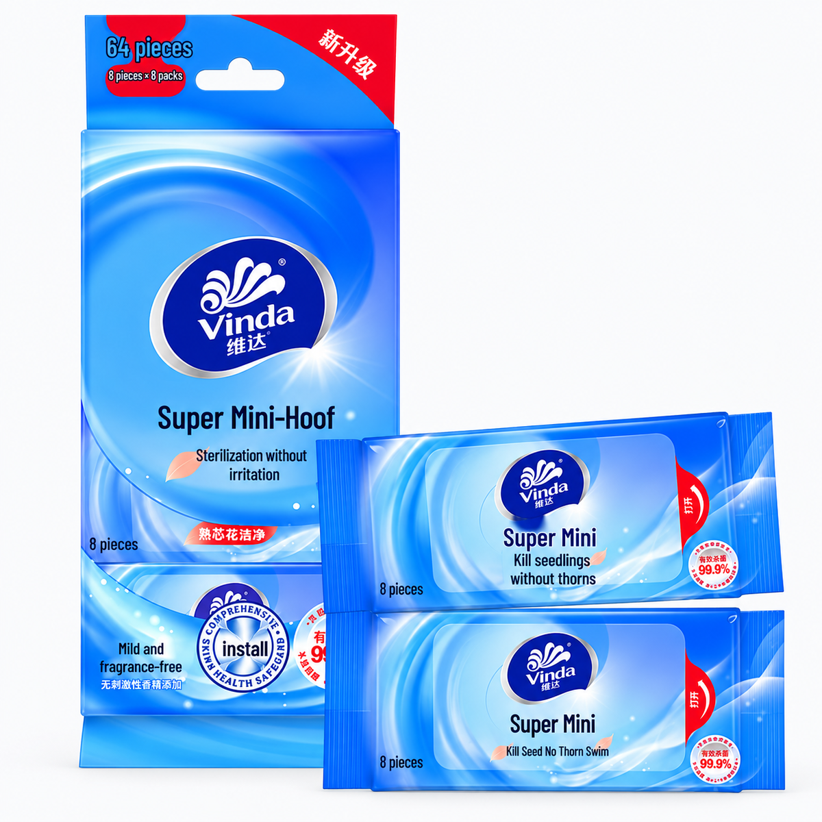Vinda Mini Sanitizing Wipes - Original (8 Wipes)