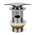 Square Click Clack Basin Waste – Slotted, Chrome