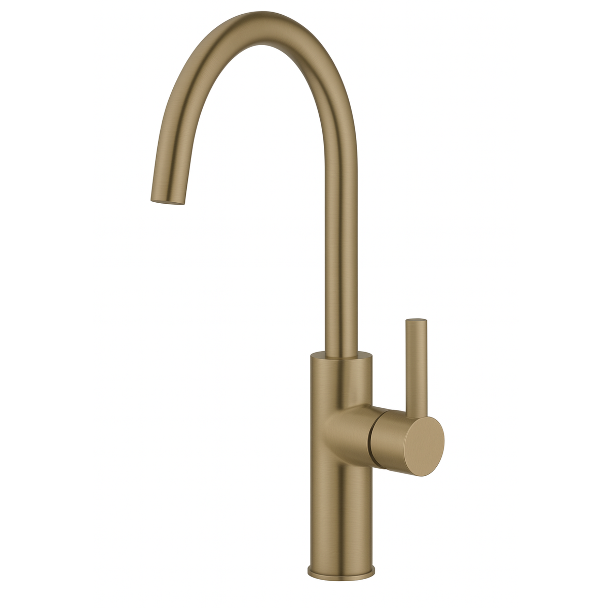 Jeroni Swan Spout Kitchen Mixer Tap – Antique Brass Finish