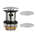 Round Mushroom Click Clack Basin Waste – Slotted with Spare Lids, Chrome