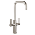Clever Alpina Brushed Nickel Dual Handle Kitchen Mixer Tap