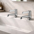 Performa Healthcare Long Nose Basin Tap Pair – Chrome