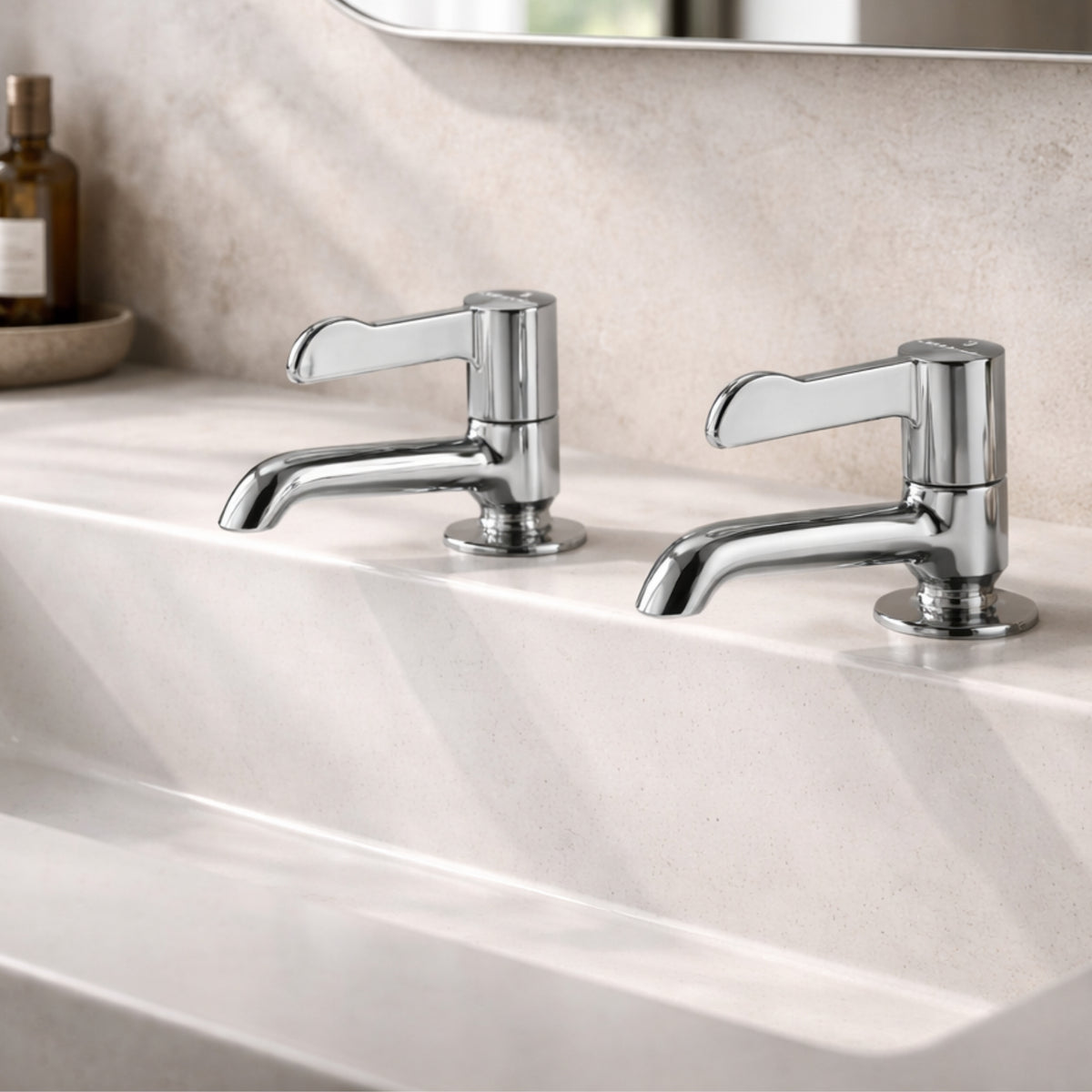 Performa Healthcare Long Nose Basin Tap Pair – Chrome