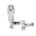 15/10mm A-Rated Angle Thermostatic Radiator Valve Twin Pack – Chrome