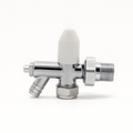 8mm Chrome Lockshield Radiator Valve with Drain-Off