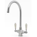 Inca Kitchen Mixer Tap – Brushed Nickel, Ceramic Lever Handles