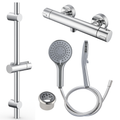 Clever Ideal Thermostatic Shower Bar & Riser Rail Kit – Chrome