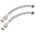 WRAS Flexible Tap Connector with Isolating Valve – 15mm x 3/4" BSP, 30cm