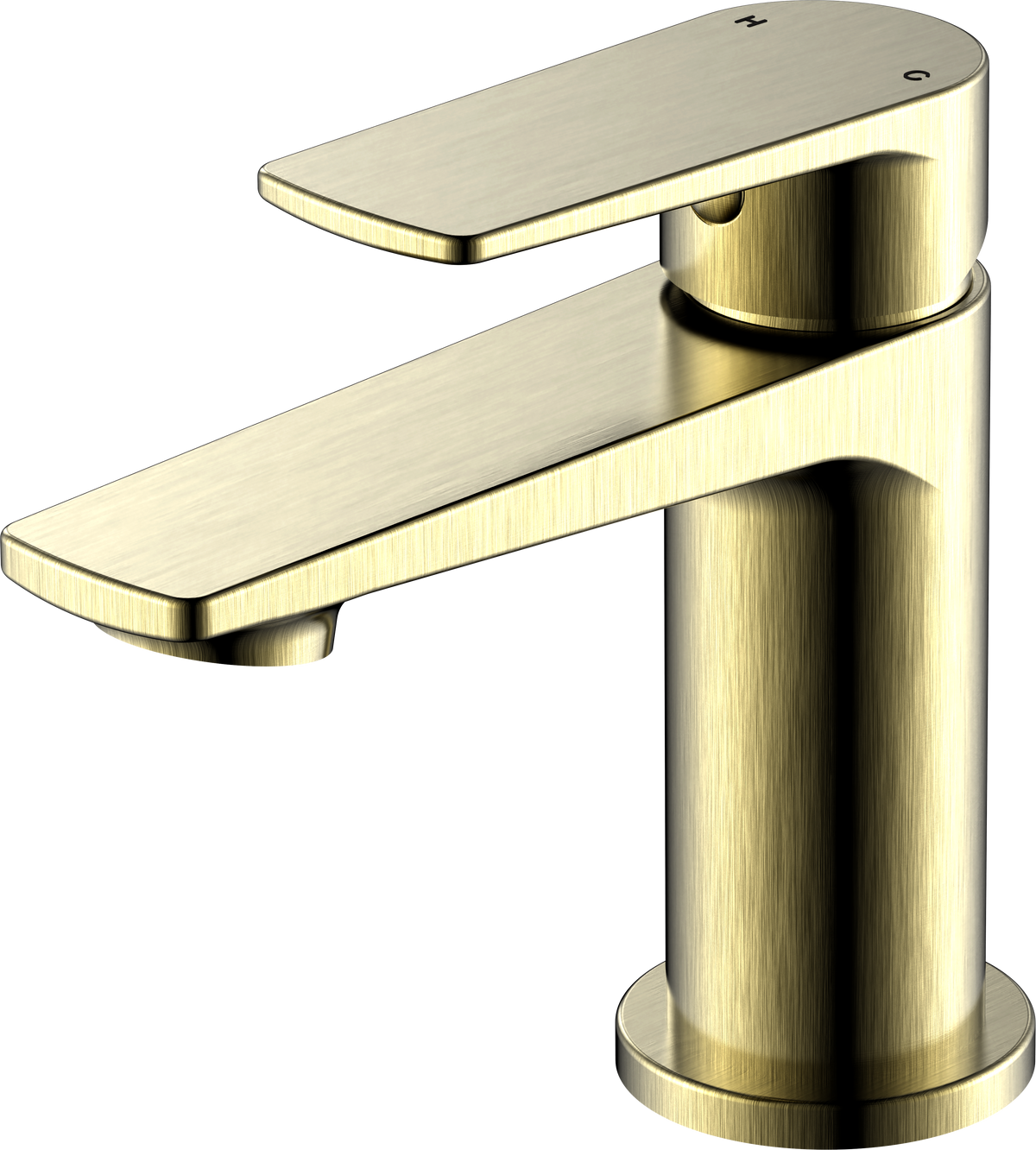 Ios Basin Mixer Tap – 40mm Cartridge, Brushed Gold Finish