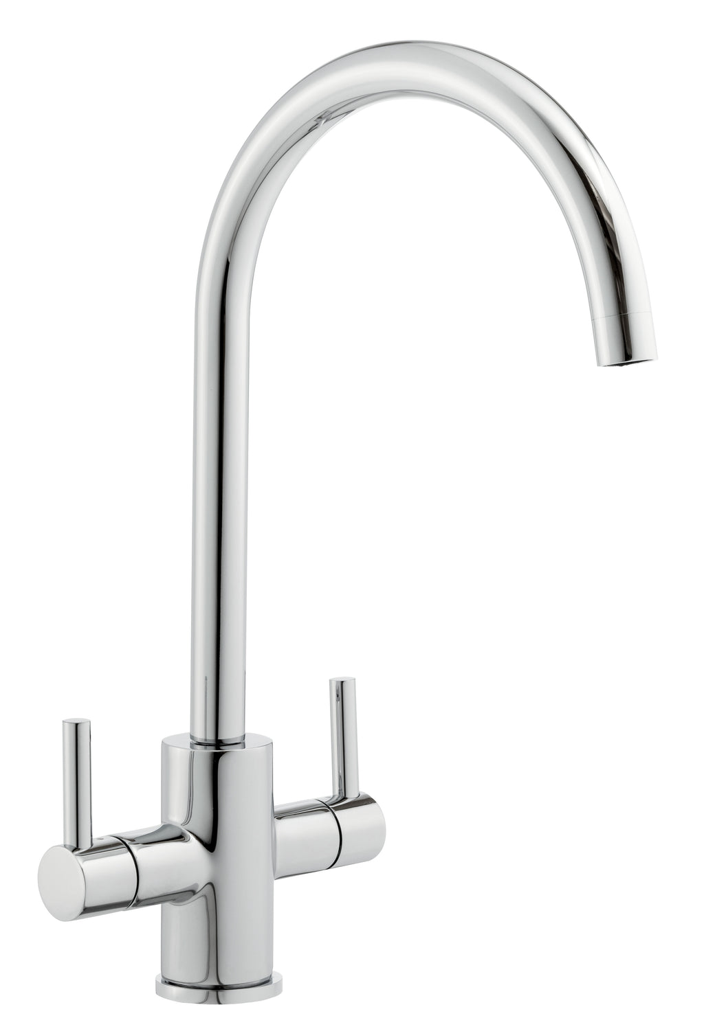 Clever Elektro Chrome Kitchen Mixer Tap – Dual Lever, High Spout