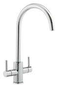 Clever Elektro Chrome Kitchen Mixer Tap – Dual Lever, High Spout