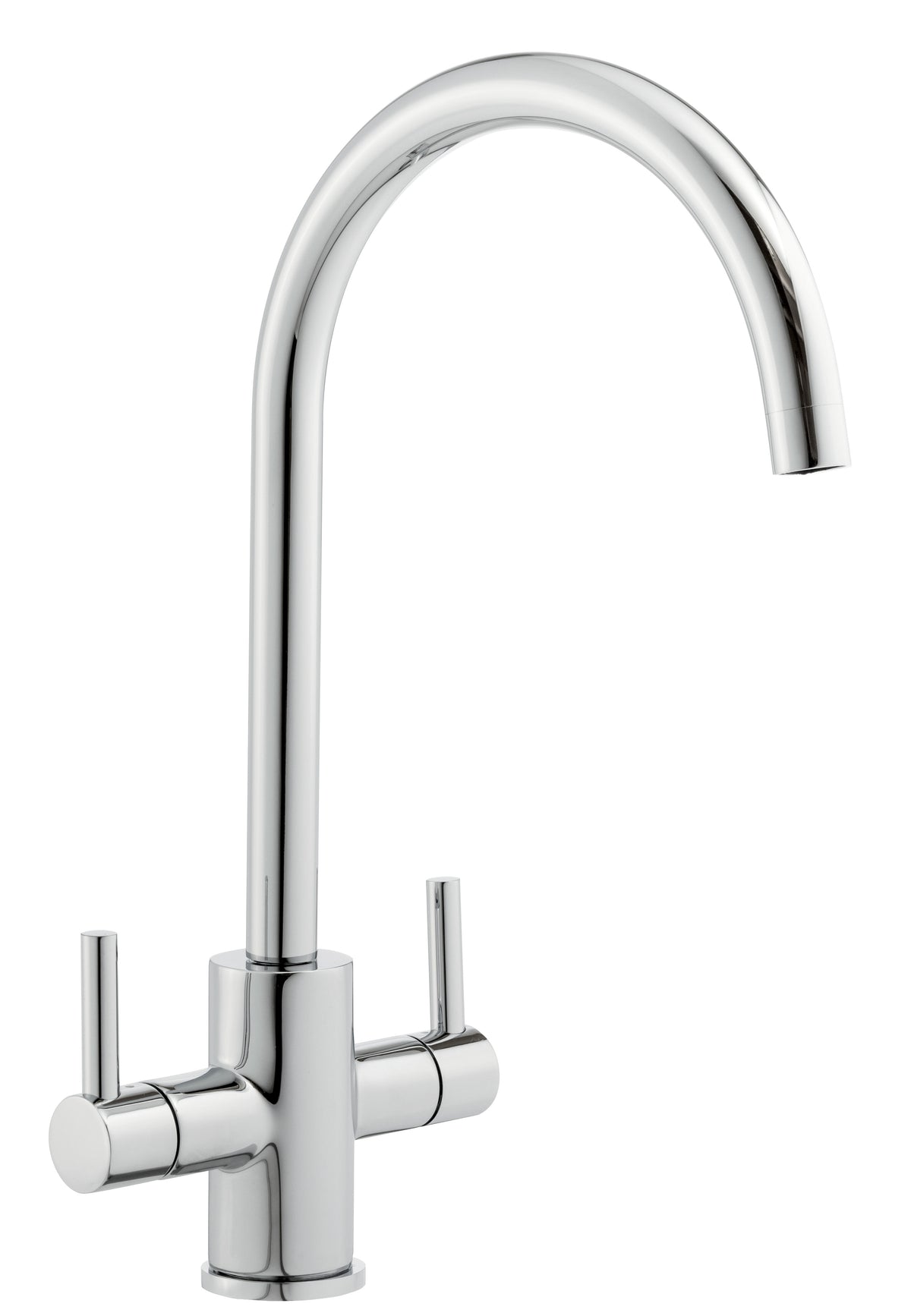 Clever Elektro Chrome Kitchen Mixer Tap – Dual Lever, High Spout