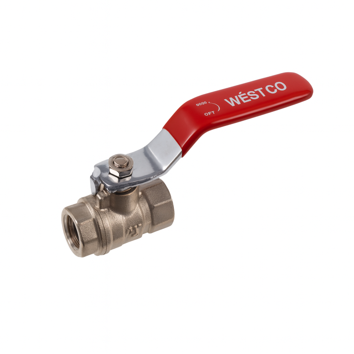1/4" F x F Lever Ballvalve Red Handle