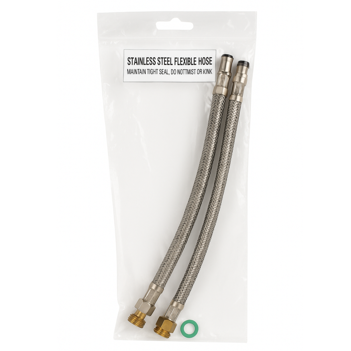 UK WRAS M10 1/2" x 30CM x 8MM Mono Flex Tails L&s – Stainless Steel