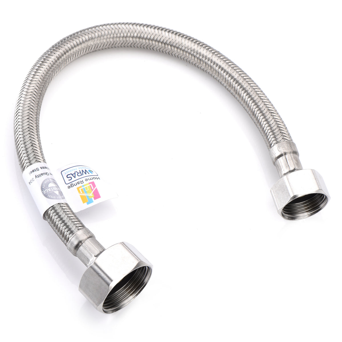 WRAS-Approved Flexi Pipe Connector – 3/4" x 1/2" BSP, 300mm, 8.5mm Bore