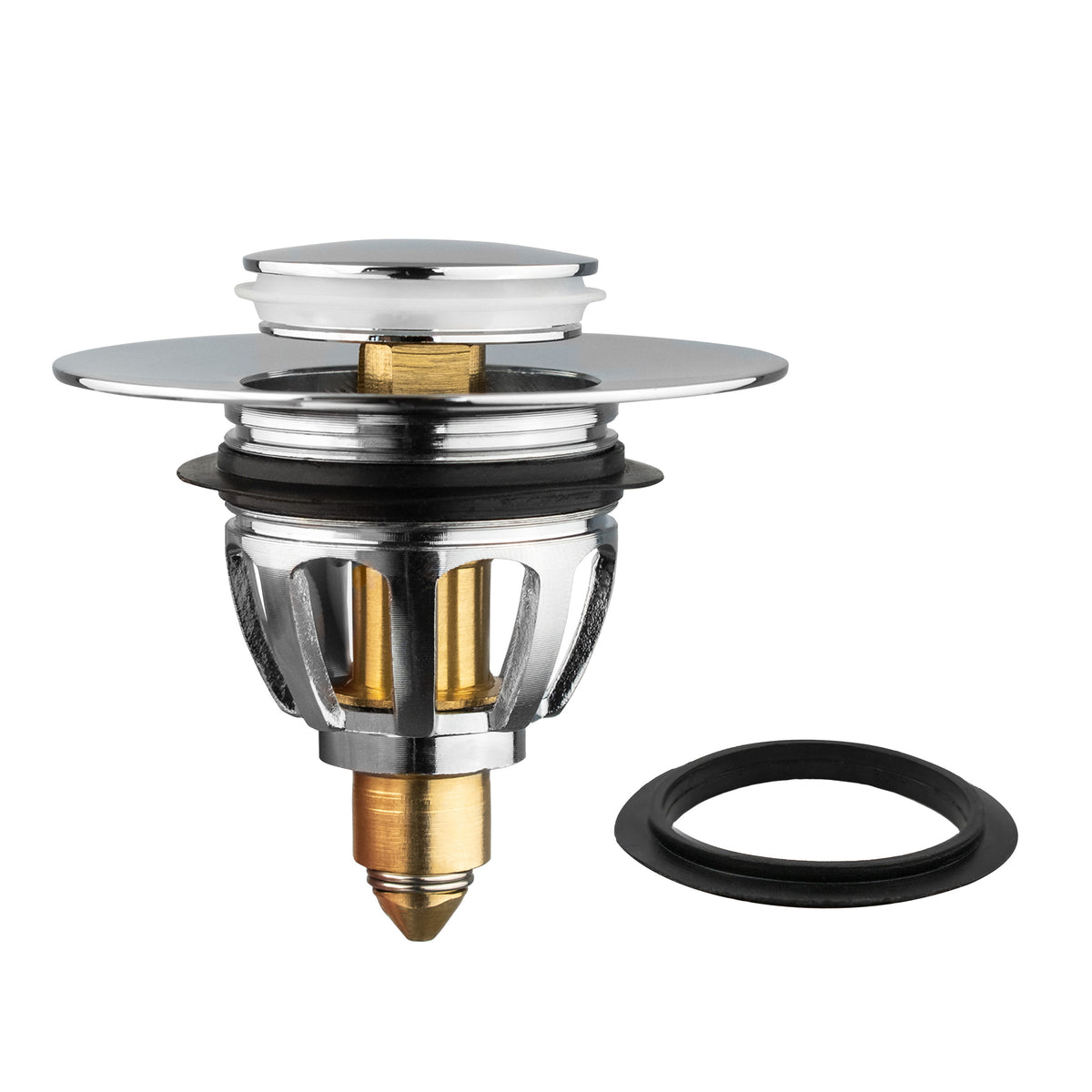 Click-Clack Basin Waste Pop-Up Replacement Plug with Spare O-Ring