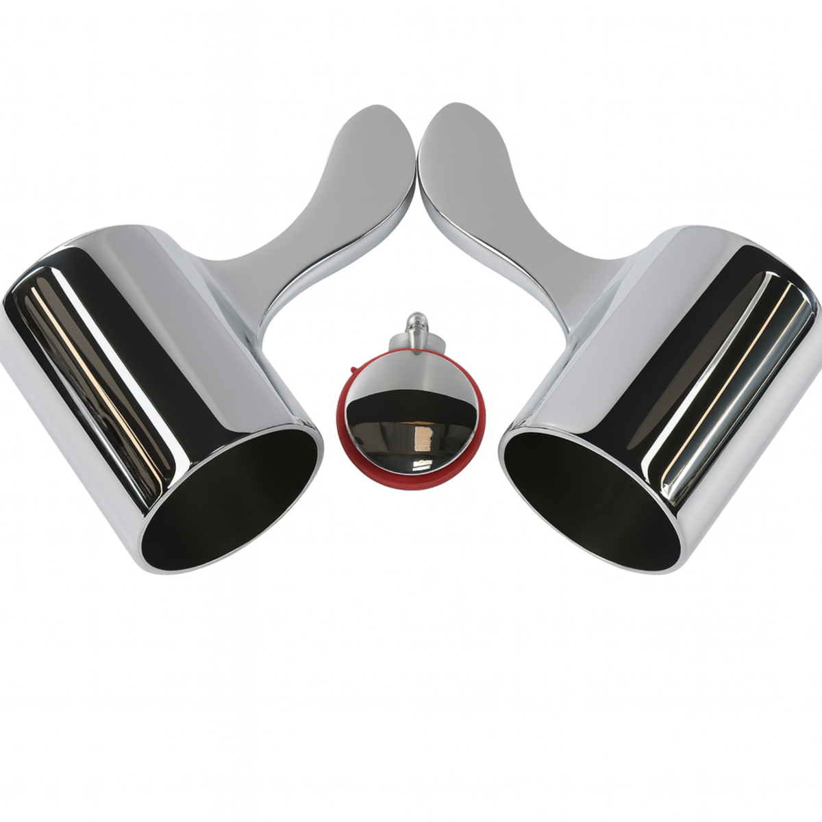 8/24 Chrome Lever Tap Handles – Hot & Cold Pair