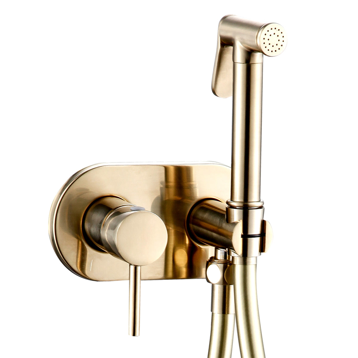 Aero Concealed Brass Douche Set – Brushed Gold Finish