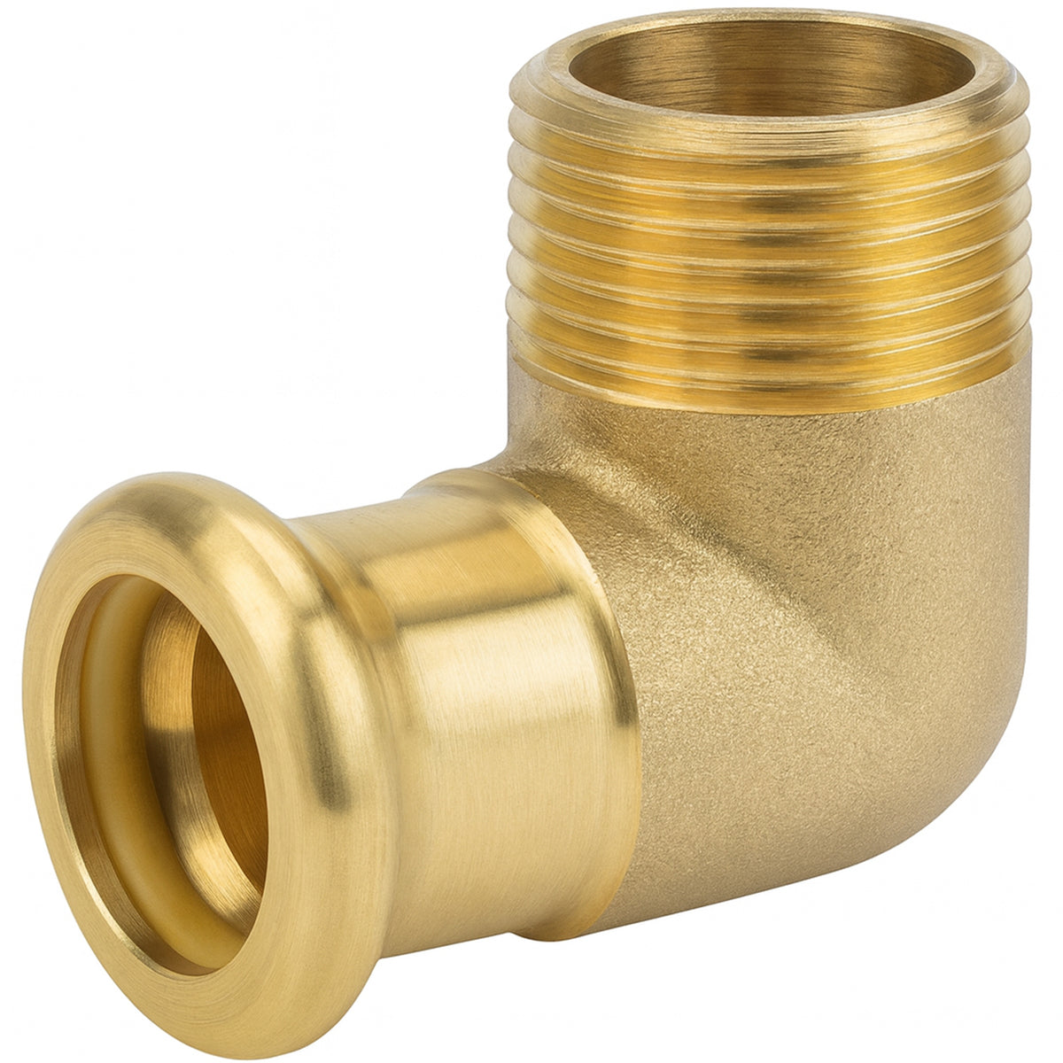 15mm x 1/2" Press-Fit Gas 90° Male Elbow – Brass