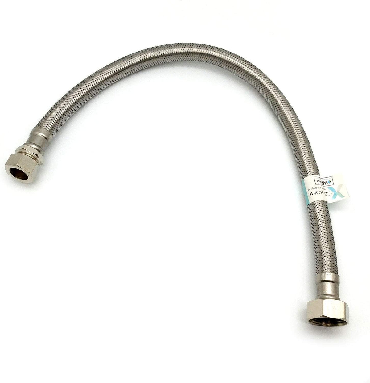 WRAS Flexi Tap Connector – 15mm Comp x 3/4" BSP, 500mm, 9.8mm Bore