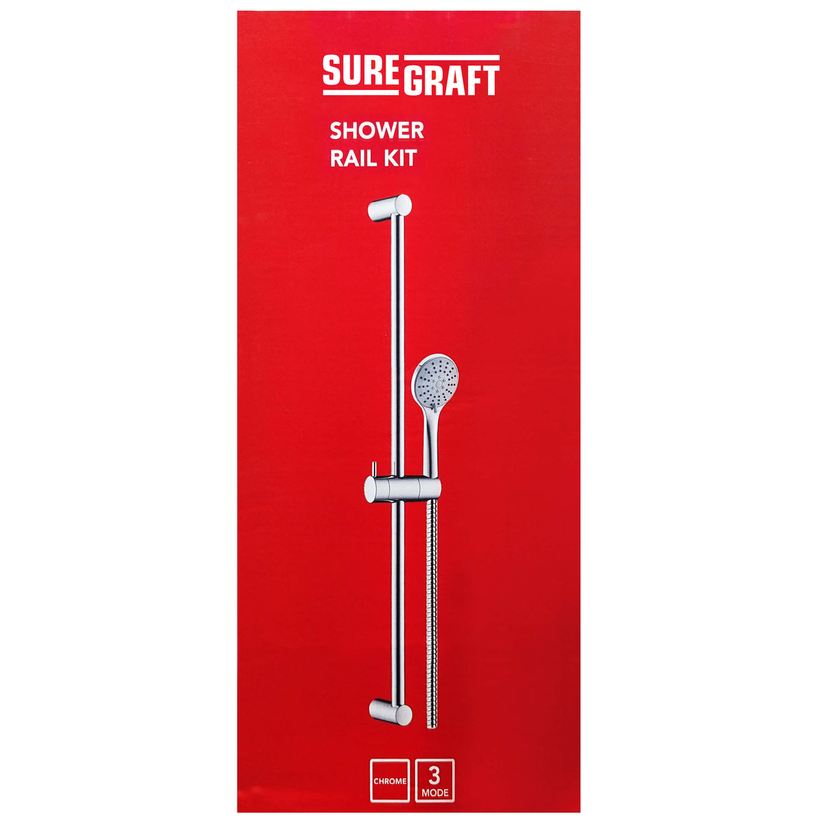 Suregraft Riser Kit with 3 Mode Handset & Hose – Chrome