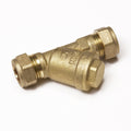 22mm Brass Y-Filter – Compression Strainer Valve