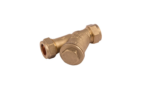 15mm Brass Y-Filter – Compression Strainer Valve